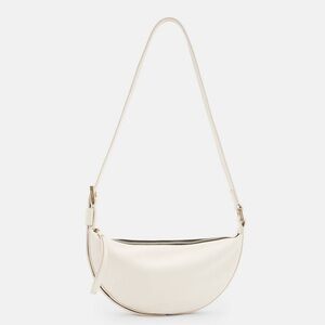 All Saints Crossbody Half Moon Leather White bag